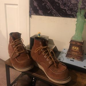 Red wing suede tan moc toe men’s size US 8.